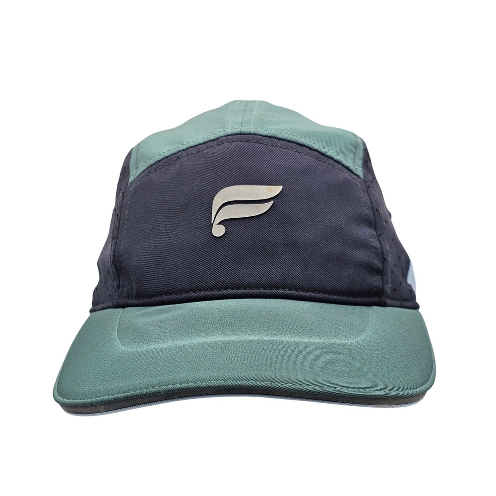 Fabletics 5-Panel Running Hat Reflective Logo Colorblock Trail Athletic Cap